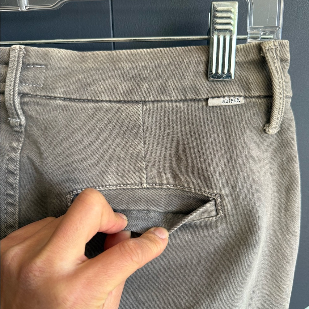 Mother The Crop Zip Muse Jean, Blow Out (Medium Gray) Wash, Sz 25, VGUC - Picture 8 of 16